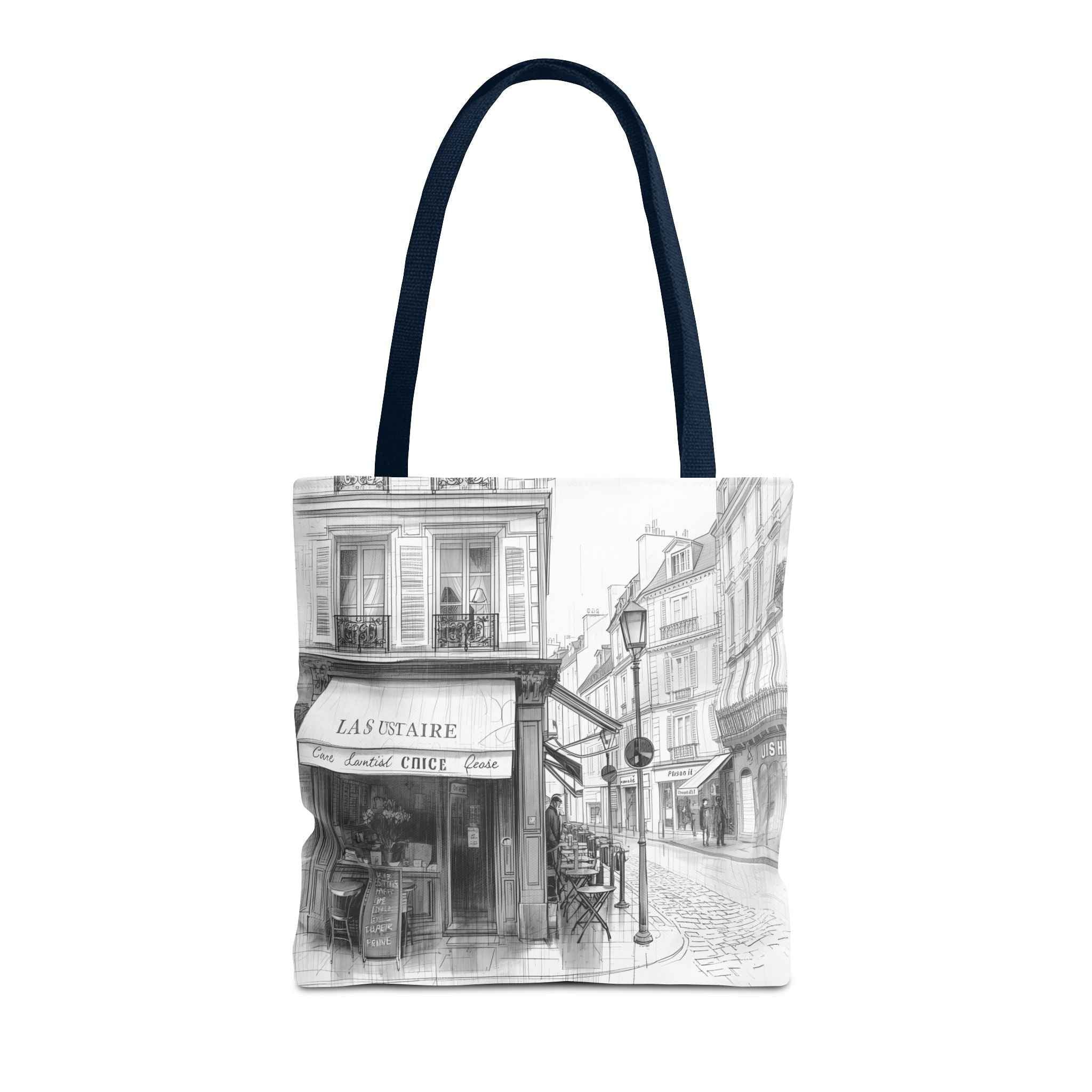 Parisian Street Art Tote Bag - Stylish AOP Design for Everyday Use